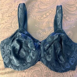Wacoal Womens Breast Cancer Awareness Full Figure  Underwire Bra 85567 Blue 34DD